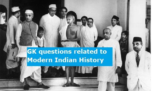 50 Gk Questions Related To Modern Indian History Mcq Quiz 2021