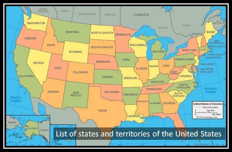 List Of States And Territories In Usa 768x503 