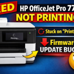 hp officejet pro 7740 not printing