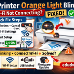 hp printer orange light blinking