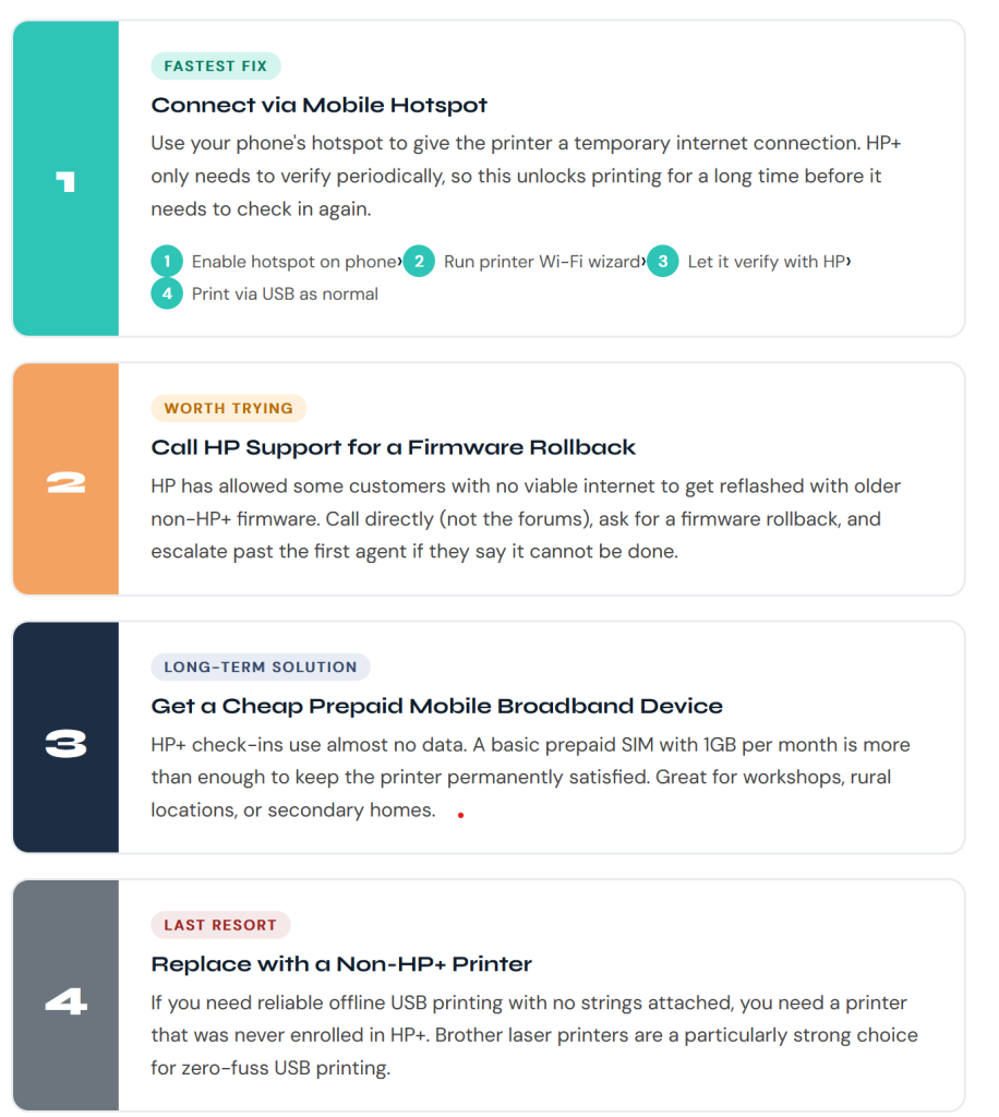 HP Envy 6030e Will Not Print Without Internet