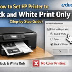 printer black and white print only