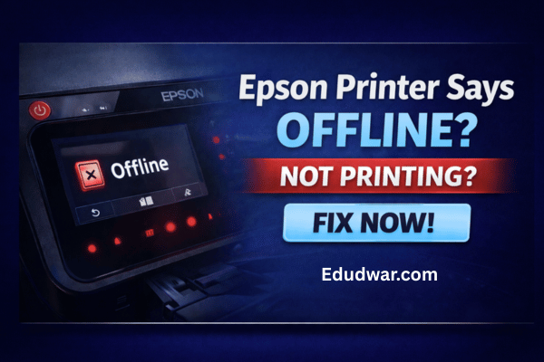 epson printer says offline
