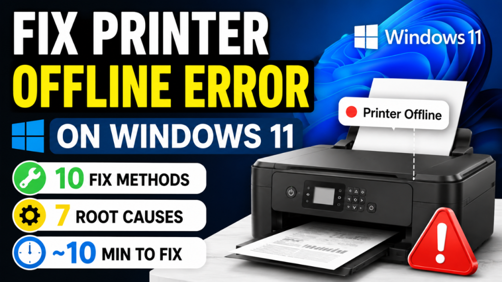 fix printer offline error windows 11
