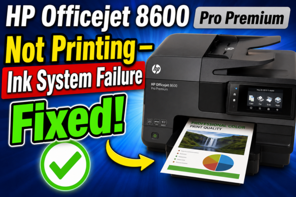 hp office jet 8600 pro premium not printing