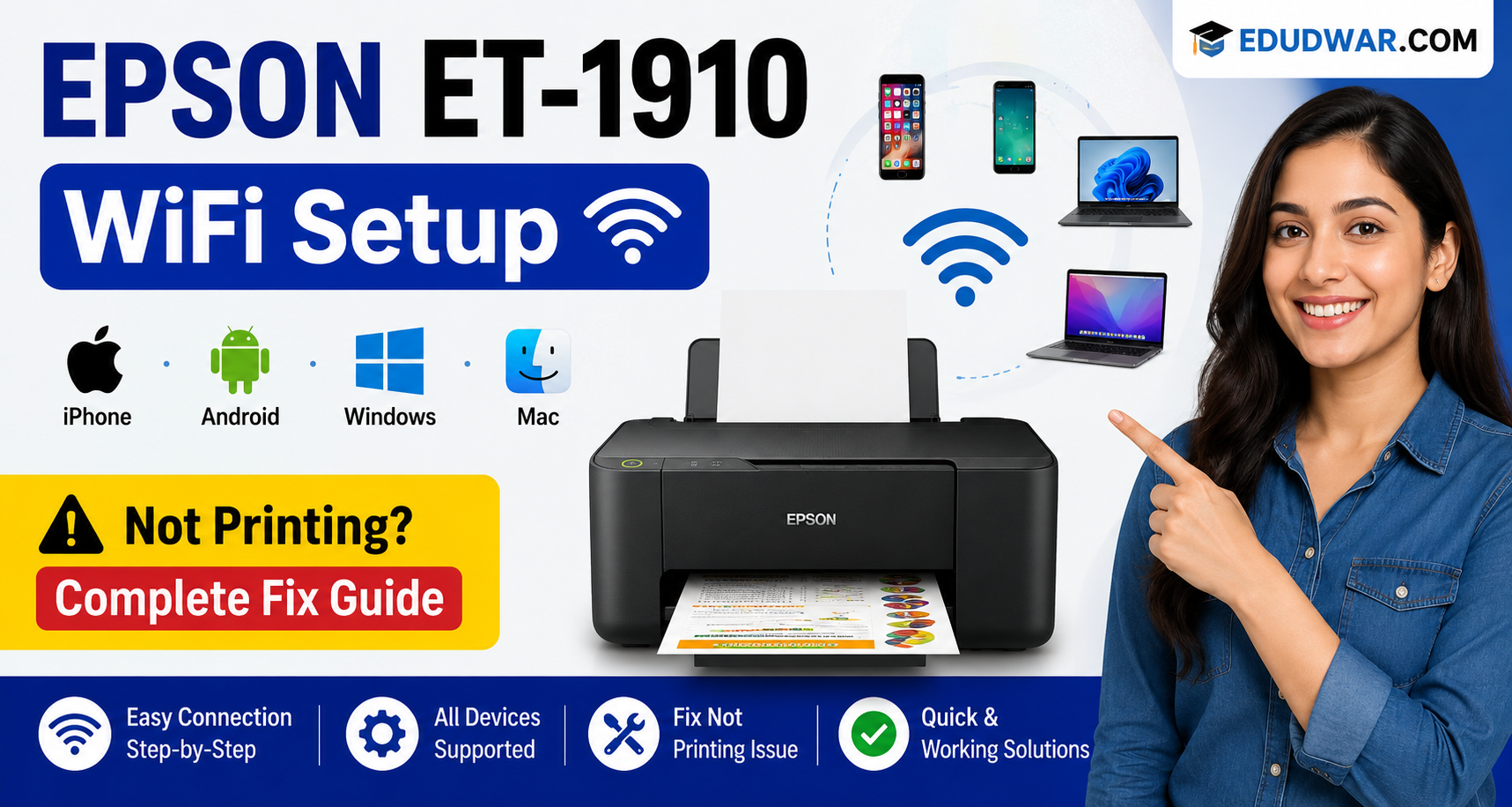 Epson ET-1910 WiFi Setup